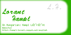 lorant hampl business card